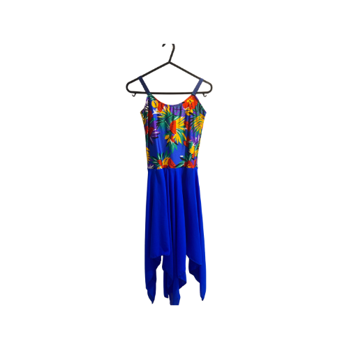Bright Print Blue Lyrical Dress