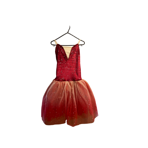 Dark Red Shimmer Romantic Tutu