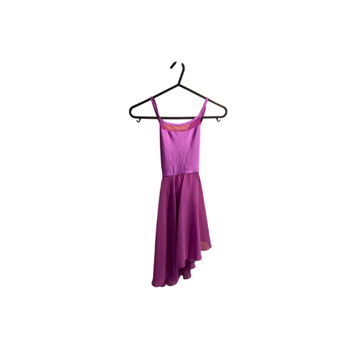 Purple Asymmetric Skirt Dress