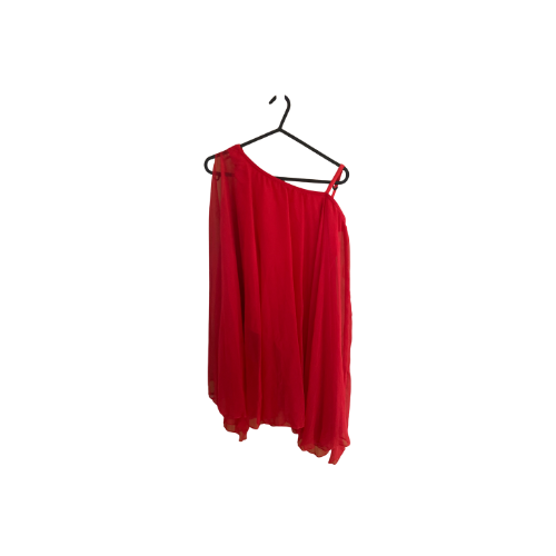 Red One Sleeve Leotard Dress