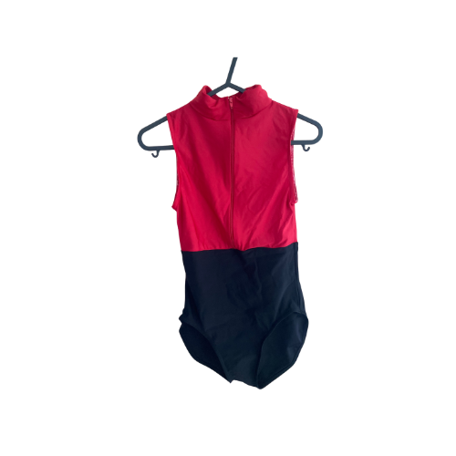 Red & Black Zip Leotard