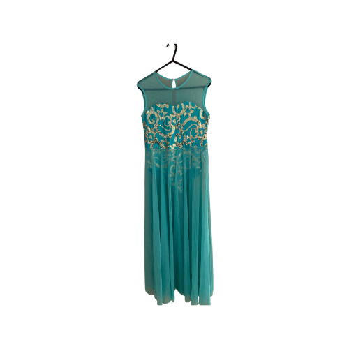 Turquoise & Gold Dress