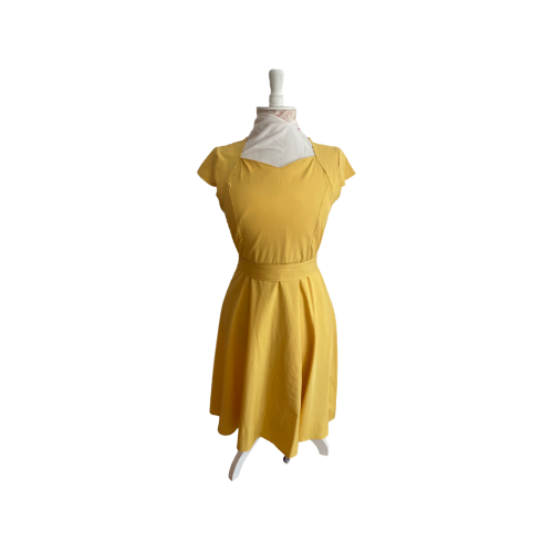 1940s Style Tea Dresses (Blue/Yellow/Green)