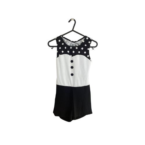Black & White Biketard (w/skirt)