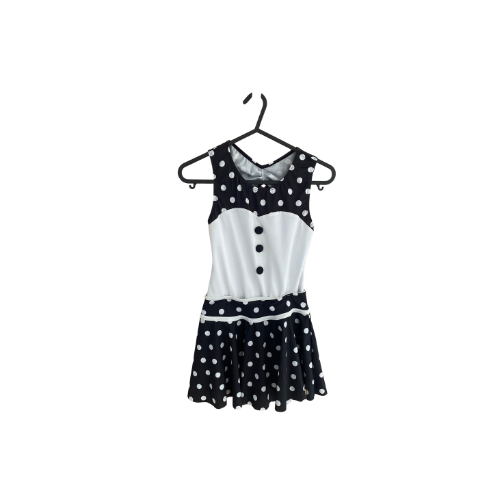 Black & White Biketard (w/skirt)