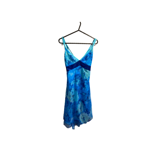 Blue Mottled Effect Dress