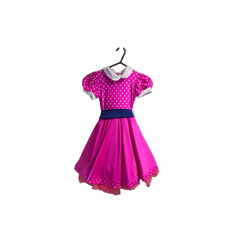 Bright Pink Full Skirt Dress