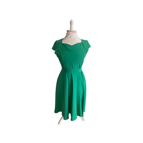 1940s Style Tea Dresses (Blue/Yellow/Green)