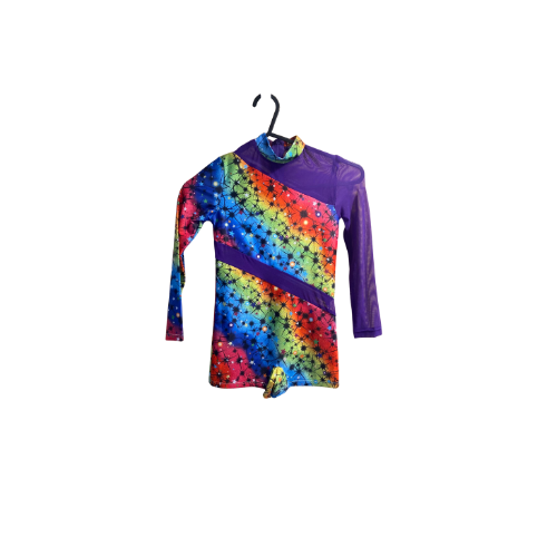 Multicoloured Star Print Biketard
