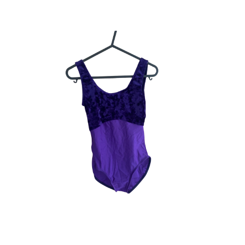 Purple Velour Top Leotard
