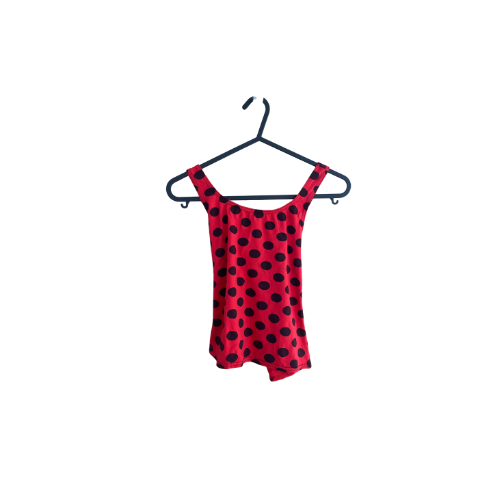 Red & Black Polka Dot Top