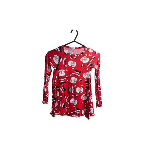 Santa Print Cotton Dress