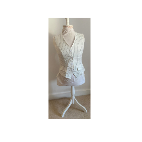 White Pinstripe Waistcoat
